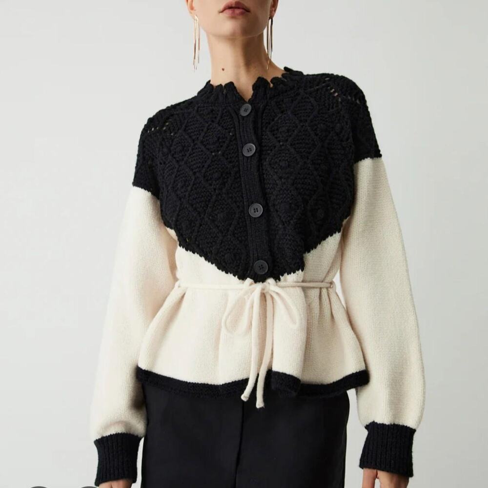 Zara black and white knit